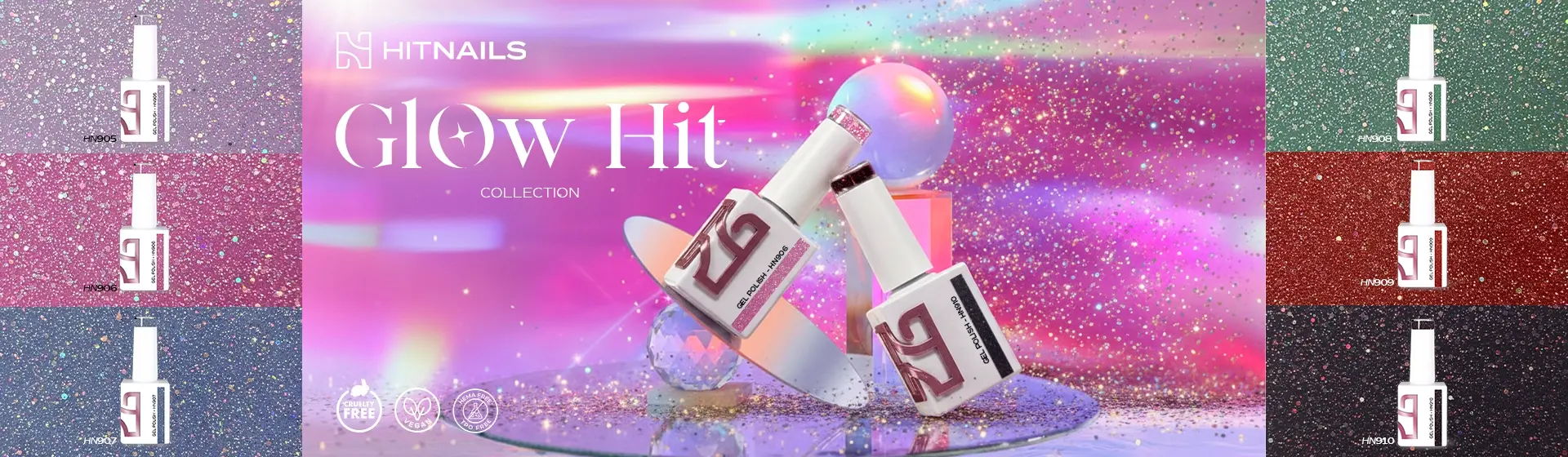 Gel Polish Glow Hit Collection - 6 Cores